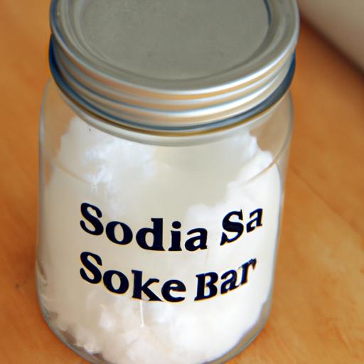 Homemade baking soda deodorant in a reusable glass jar