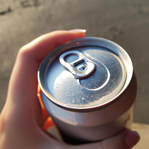 Refreshing and cold, this soda can is the perfect drink for a hot summer day.